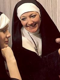 Rodox Nun Porn - Two Slutty Retro Nuns Sharing The Gardener His Big Penis