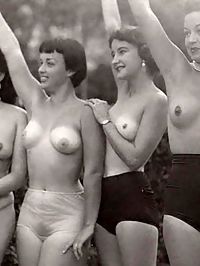 Some Real Vintage Hairy Outdoor Girls Posing In The Nude