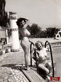 A couple beautiful vintage chicks posing in the twenties