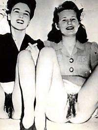 Several naughty vintage lesbians showing their fine bodies