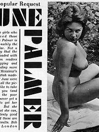 Voluptuous vintage sixties model June Palmer posing nude