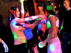 Disco : Euro teens really know how to have fun. Just look at this Teenamite video where the teen babes go wild at a private party. The night starts out tame, if you can call dirty dancing, alcohol shooters, and sweaty bodies tame. Then things get really wild when the girls begin to grind on each other. Once one girl starts to pull her shirt off, the other teen girls join right in. The hot young babes turn the dance party into a sexy strip tease. They take turns getting up on the tables and showing their skills as amateur strippers. When the lights go down, things get even wilder. The riled up babes can barely see who they are grinding against and use the dark to tease each other. The girls put their moist mouths on whatever body part is nearby- whether a big cock or pair of soft tits. The naughty party teens get so turned on by watching each other that they really get wild in public. The party quickly turns into a hot orgy with teens taking turns fucking each other to the music.