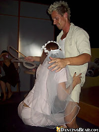 Stripper busts a load of cum on bride to be