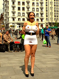 Big Tit Spanish Supermodel Bound and Dragged Through Madrid City Center : PUBLIC DISGRACE SERVICE ANNOUNCEMENT Legendary Director Steve Holmes is back directing the best obscene European content! Public Disgrace is returning to its roots with a new update every week! Be sure to check out this free 15 minute preview of the upcoming shoots!The last time we destroyed Mona Wales on Public Disgrace was at Folsom St Fair and she said the only way to get her back on PD was to send her to Europe! To make things even better we brought along a new huge tit spanish model Marta La Croft as a present for her to humiliate around town. Mona knows how to tie up those gorgeous giant breasts in rope bondage before cutting up Martas skimpy dress in front of a large public crowd. She then takes this bondage slut to a packed european bar for everyone to have their way with. Marta gets made to serve, suck, and fuck in front of a wild group.
