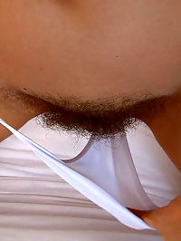 Beatrice Shows her Hairy Amateur Pussy